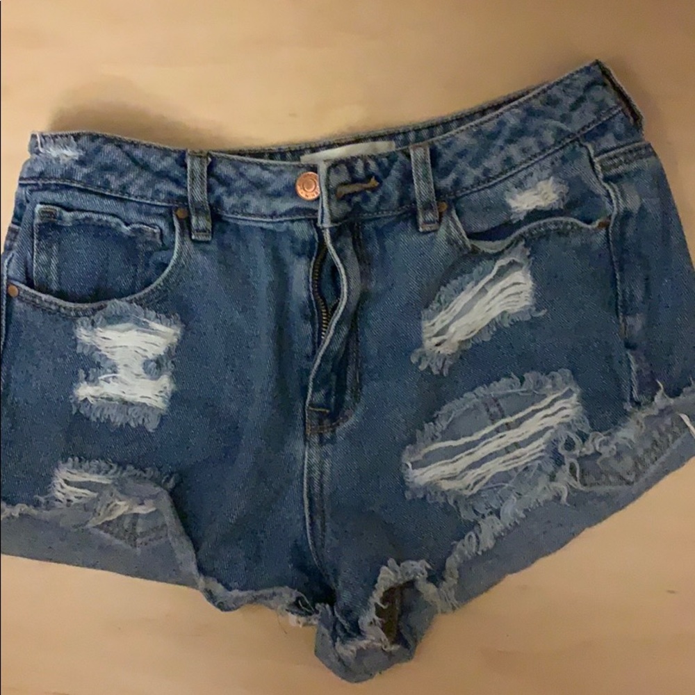 Pacsun festival shorts blue Jean